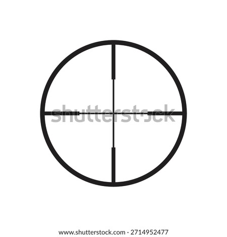 Black aim icon. Sniper scope crosshairs sign
