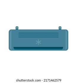 Black air conditioner icon. Flat illustration of black air conditioner vector icon isolated on white background