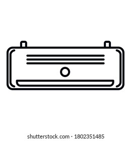 Black air conditioner icon. Outline black air conditioner vector icon for web design isolated on white background