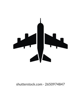Um avião preto com quatro hélices