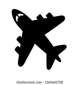 Black Airplane Icon