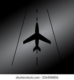 Black Airplane Icon