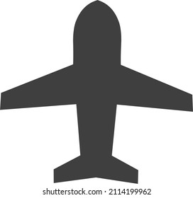 icono del avión negro, logotipo, vector