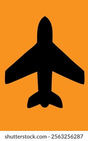 black airplane icon vector illustration
