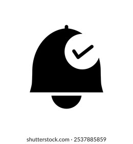 ícone preto Verificação da Campainha do Alarme