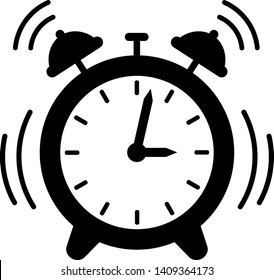 a black alarm clock icon 