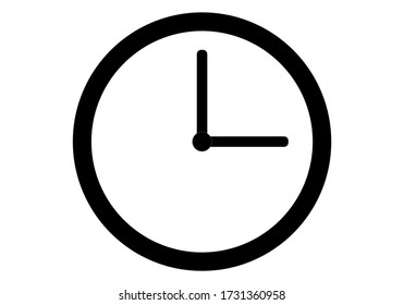 Black alarm clock icon on white background.