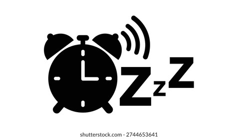 Black alarm clock with zzz sleep