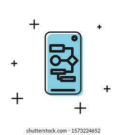 Black Algorithm icon isolated on white background. Algorithm symbol design from Artificial Intelligence collection.  Vector Illustration