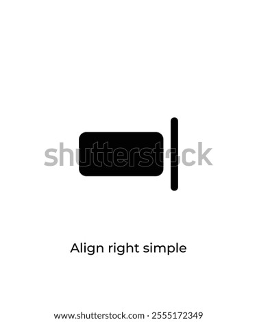 Black Align right simple vector icon