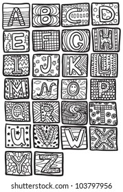 15,404 Alphabet black and white kids Images, Stock Photos & Vectors ...