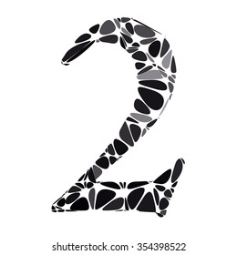 Black Alphabet Cell Number Style