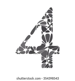 Black Alphabet Cell Number Style