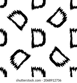Black  alphabet letters  on white background. Seamless abstract vector geometric pattern. Perfect for gift wrapping paper,  Bed sheets and interior. School and learning theme.