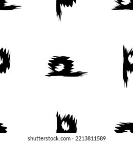 Black  alphabet letters P on white background. Seamless abstract vector geometric pattern. Perfect for gift wrapping paper,  Bed sheets and interior. School and learning theme. 