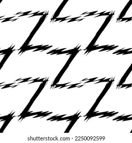 Black  alphabet letters Z on white background. Seamless abstract vector geometric pattern. Perfect for gift wrapping paper,  Bed sheets and interior. School and learning theme.