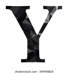 Black Alphabet Polygon Style, Creative Design Templates