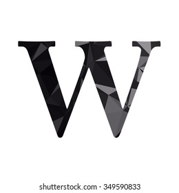 Black Alphabet Polygon Style, Creative Design Templates