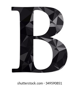Black Alphabet Polygon Style, Creative Design Templates