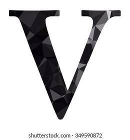 Black Alphabet Polygon Style, Creative Design Templates