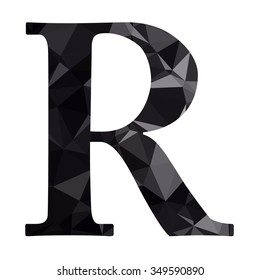 Black Alphabet Polygon Style, Creative Design Templates