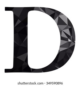 Black Alphabet Polygon Style, Creative Design Templates