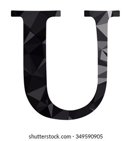 Black Alphabet Polygon Style, Creative Design Templates