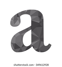 Black Alphabet Polygon Style, Creative Design Templates