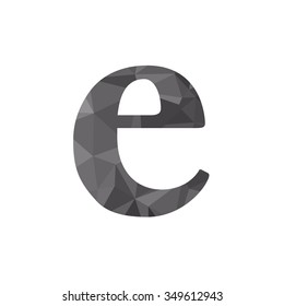 Black Alphabet Polygon Style, Creative Design Templates