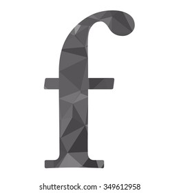 Black Alphabet Polygon Style, Creative Design Templates