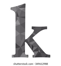 Black Alphabet Polygon Style, Creative Design Templates