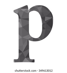 Black Alphabet Polygon Style, Creative Design Templates