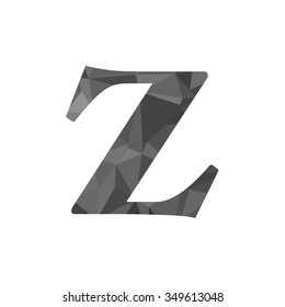Black Alphabet Polygon Style, Creative Design Templates