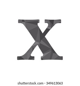 Black Alphabet Polygon Style, Creative Design Templates
