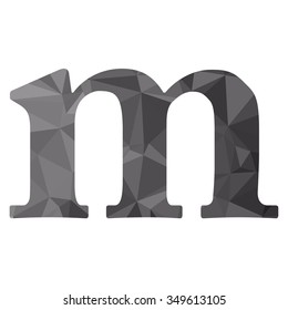 Black Alphabet Polygon Style, Creative Design Templates