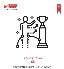 black ambition icon. ambition icon vector isolated on white background. Graphic design, material design, 2019 year best selling icons, mobile application, UI / UX design, EPS 10 format vector