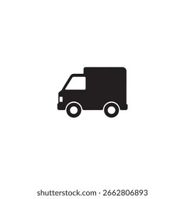 Black Ambulance vector icon and white background.

