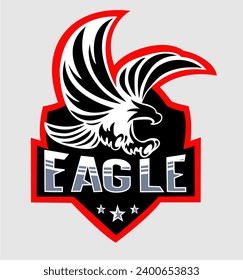 Black American Eagle logo on white background