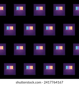 Black Ana Gradient Colored Shapes Seamless Textile Fabric Pattern  Design Geometric Shape Graphic Wallpaper Wrapping Paper Print Template background Element Swatch Seamless Endless Art