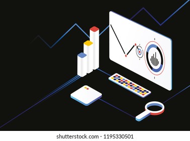 Black Analytics. Analysis data financial review.