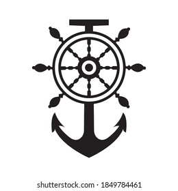 Vector de diseño de iconos de anclaje negro