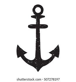 black anchor symbol object