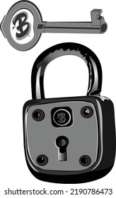 Reloj y llave antiguos negros