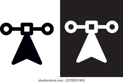 Black Anemometer Icon vector design black and white