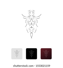 Black angel icon isolated on white background. Angel icon. Geometric saint spirit logo design. Set icons colorful square buttons. Vector Illustration