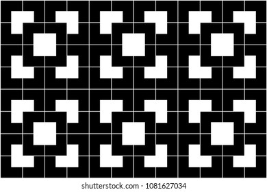 Black angle brackets or chevron arrows repeating pattern on white background vector. Abstract geometric designs and shapes.