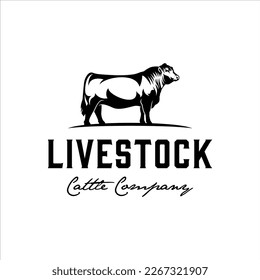Black angus cow with masculine style design svg