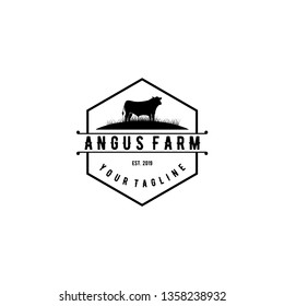 black angus farm logo design