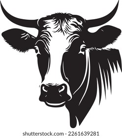 Black angus logo design template. cow, bull logo design. 