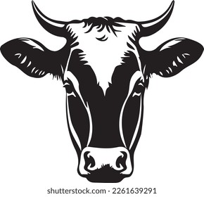 Black angus logo design template. cow, bull logo design. 
